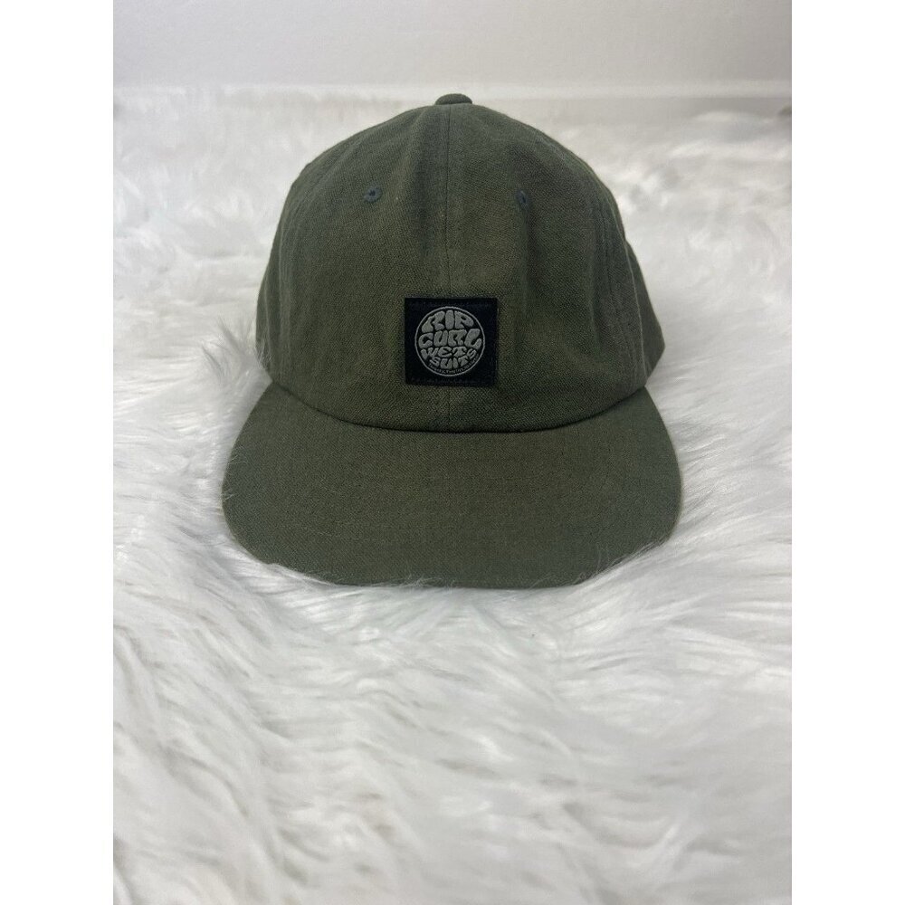 Rip Curl Army Green Cotton Wetty Adjust Cap Baseball Trucker Surf NWOT